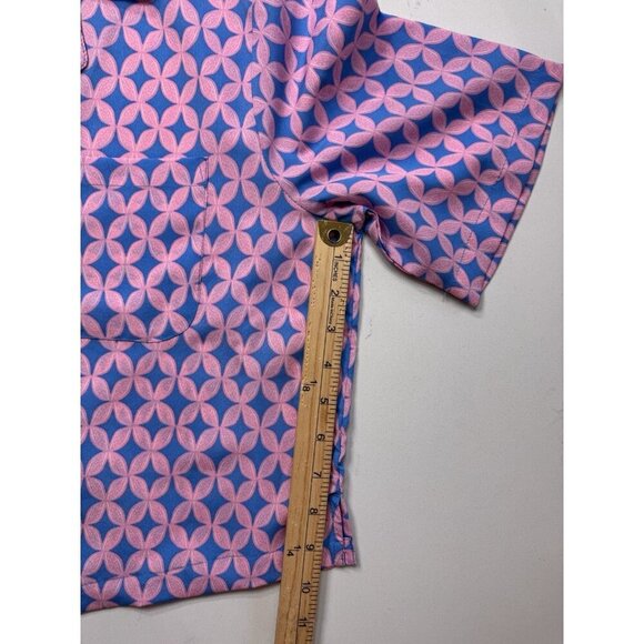 Sigrid Olsen Sleepwear Women Medium Pink Blue Button Pajama Top Only India - Picture 6 of 10